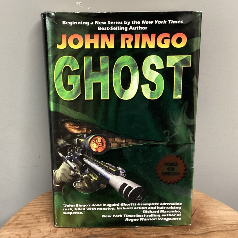 🟢 Vintage “Ghost” in Hardback by John Ringo with Sealed CD included in book